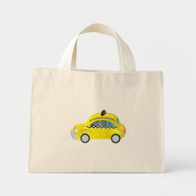 Taxi Mini Stoffbeutel (Vorne)