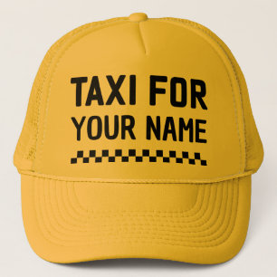 Taxi-Mütze mit individuellem Namen   Lustige Retro Truckerkappe
