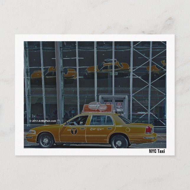Taxi NYC - Carte postale (Devant)
