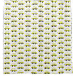Taxi NYC Gelb New York City Checkered Cab Print Duschvorhang