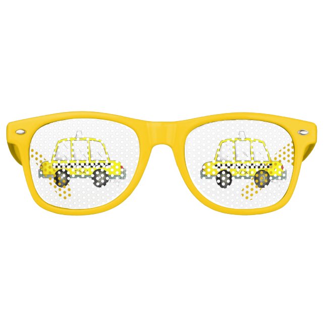 Taxi NYC Gelb New York City Karren Auto Sonnenbrille (Vorderseite)