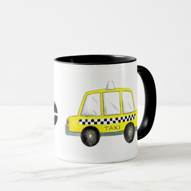 Taxi NYC Gelb New York City Karren Auto Tasse (VorderseiteRechts)