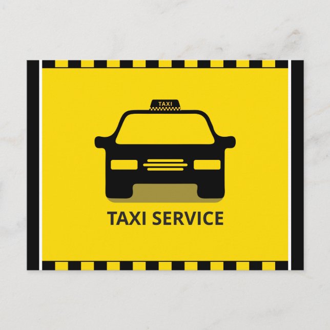 Taxi Postkarte (Vorderseite)