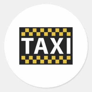 Taxi Runder Aufkleber