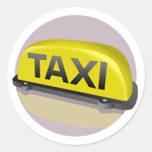Taxi Runder Aufkleber