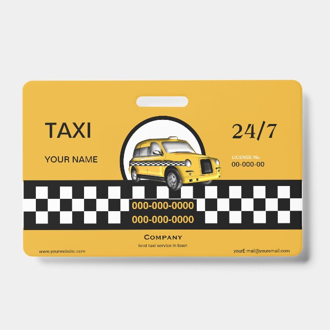 Taxi-Service Ausweis (Vorderseite)