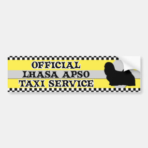 Taxi-Service-Autoaufkleber Lhasas Apso Autoaufkleber