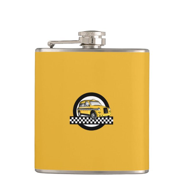 Taxi-Service-Flasche Flachmann (Vorderseite)