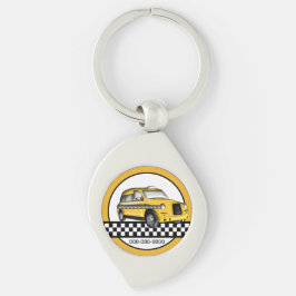 Taxi Service Metal Schlüsselanhänger