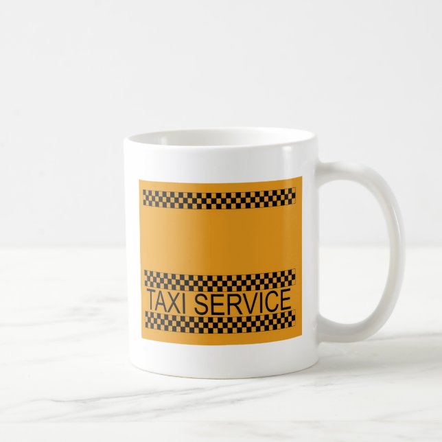 Taxi-Service mit Platz für Text Kaffeetasse (Rechts)