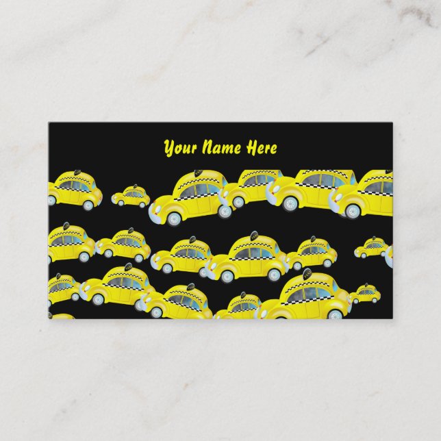 Taxi-Tapete, Ihr Name hier Visitenkarte (Vorderseite)
