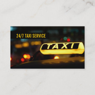 Taxi, taxi, chauffeur, Carte de visite de transpor