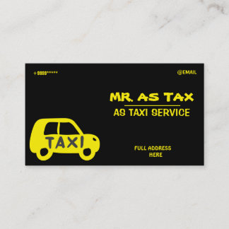TAXI-VISITENKARTE VISITENKARTE