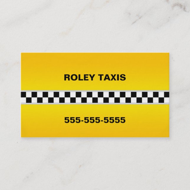 Taxi-Visitenkarte Visitenkarte (Vorderseite)