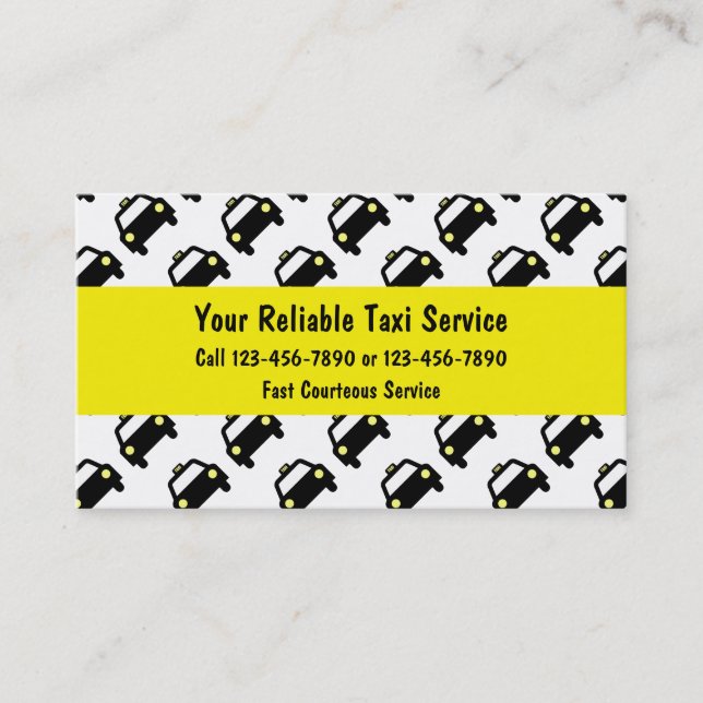 Taxi-Visitenkarten Visitenkarte (Vorderseite)