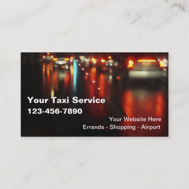 Taxi-Visitenkarten Visitenkarte (Vorderseite)