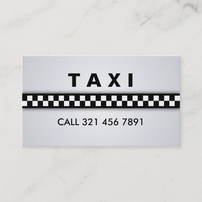 Taxi - Visitenkarten Visitenkarte (Vorderseite)