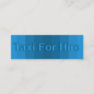 Taxifahrer mit transparentem Glas Mini Visitenkarte
