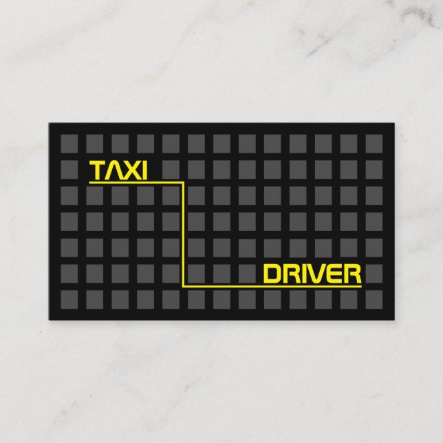 Taxifahrer oder Autofahrer Visitenkarte (Vorderseite)