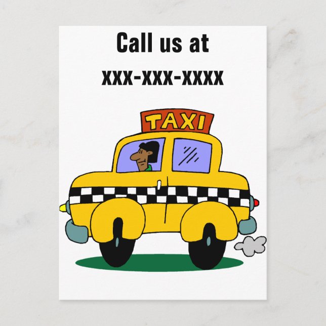 Taxifahrer Postkarte (Vorderseite)
