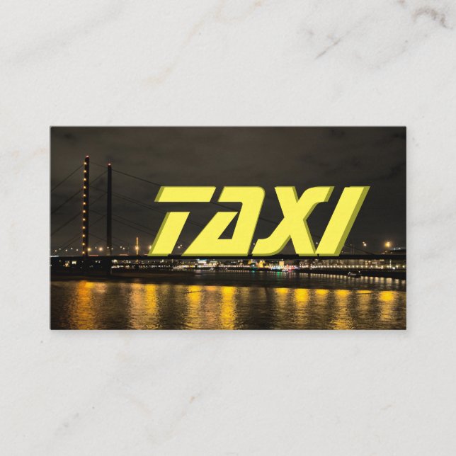 Taxifahrer - Straßenbeleuchtung nachts Visitenkarte (Vorderseite)