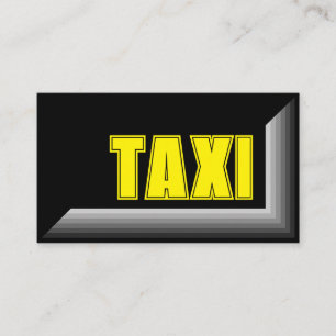 Taxifahrerkabine mit gelben TAXI-Graurahmen Visitenkarte