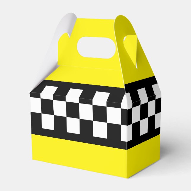 Taxis Karo Streifenmuster Geschenkschachtel (Vorderseite)