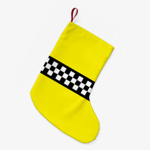 Taxis Karo Streifenmuster Kleiner Weihnachtsstrumpf