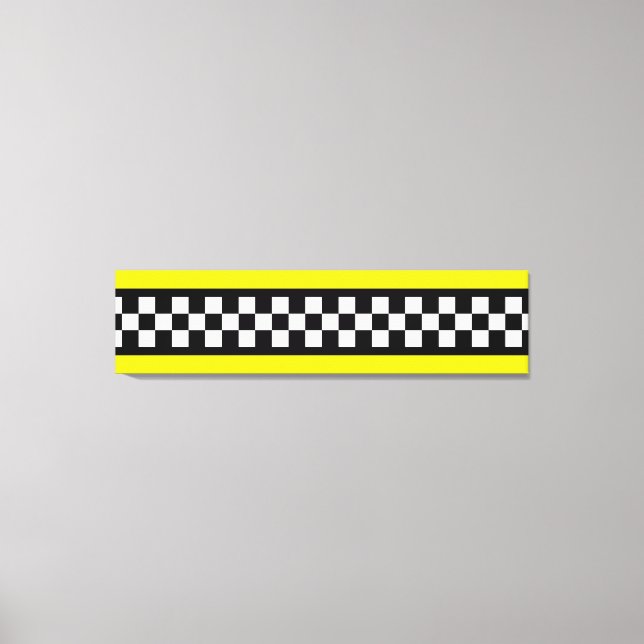 Taxis Karo Streifenmuster Leinwanddruck (Vorderseite)
