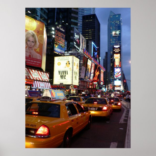Taxis vom Time Square Poster (Vorne)