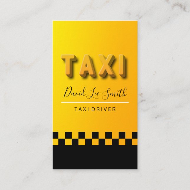 Taxista / Servicio Cab Visitenkarte (Vorderseite)