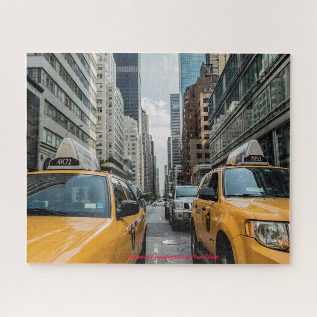 Taxistände New York.Weihnachtsgrüße (Horizontal)