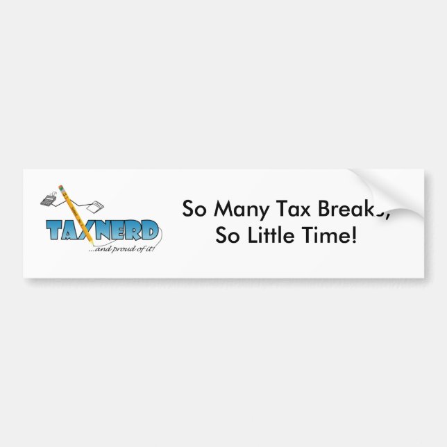TaxNerd Autoaufkleber (Vorne)