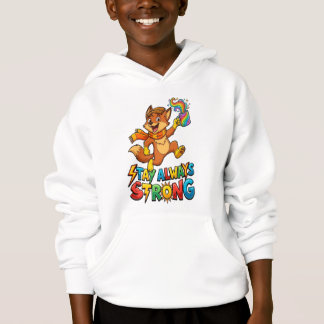 Tay Immer Starker Fuchs – Energetischer Cartoon-Fu Hoodie