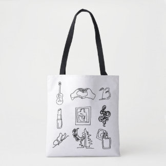 Taylor Eras Line Zeichnend Tote Bag Fan Kunst Tasche