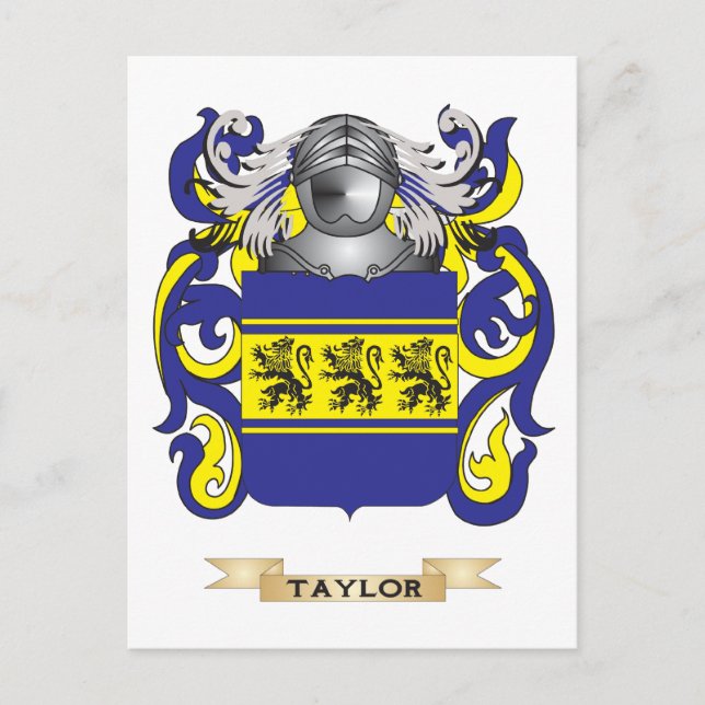 Taylor-Familienwappen (Wappen) Postkarte (Vorderseite)