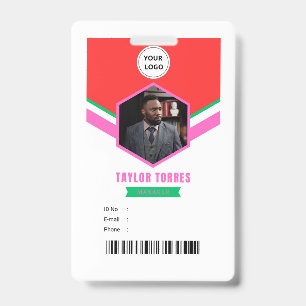 Taylor   Mitarbeiter Foto ID Firmenmanager Abzeich Ausweis