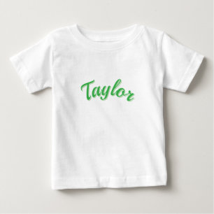 Taylor Name In Grün, Baby T-shirt