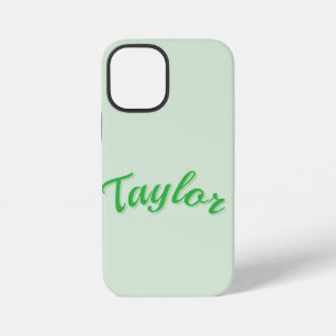 Taylor Name In Grün, iPhone 12 Mini Hülle