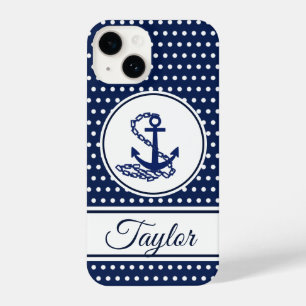 Taylor, Name Template Anchor Symbol Maritime Style iPhone 14 Hülle