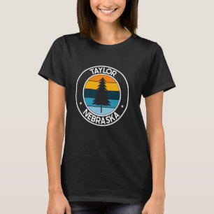 Taylor Nebraska NE USA City Pride Retro Sunset T-Shirt