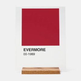 Taylor Red Evermore 1989 Alben - Kleiner Hintergru Acrylschild