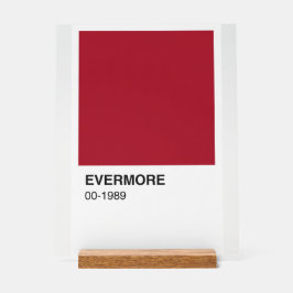 Taylor Red Evermore 1989 Alben - Weißer Hintergrun Acrylschild