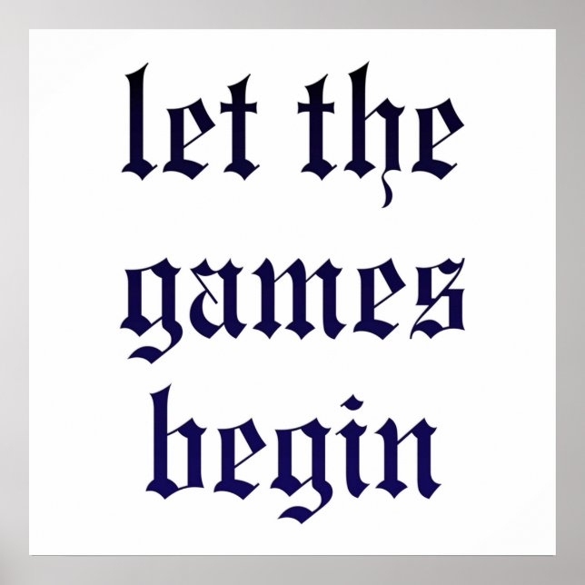 Taylor Swift Ließ Die Spiele beginnen Poster (Vorne)
