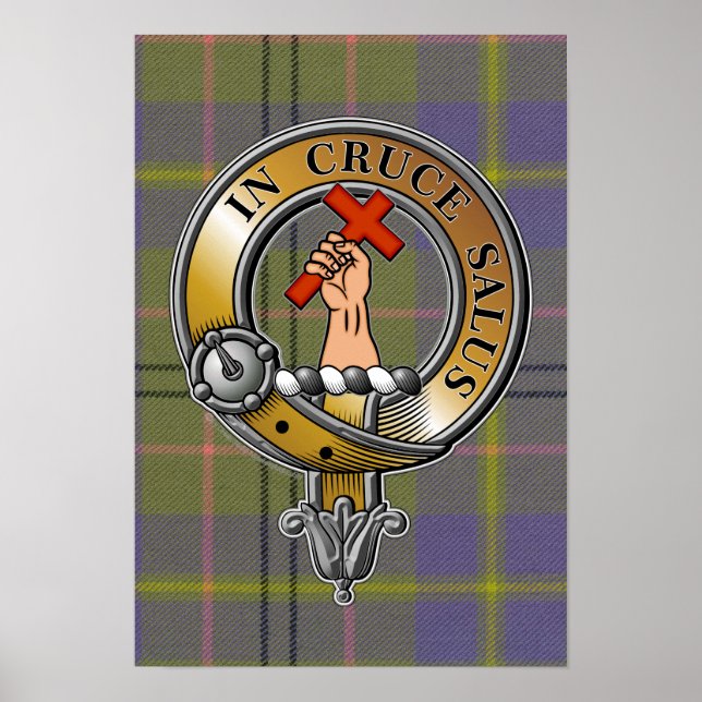Taylor Tartan & Abzeichen Poster (Vorne)