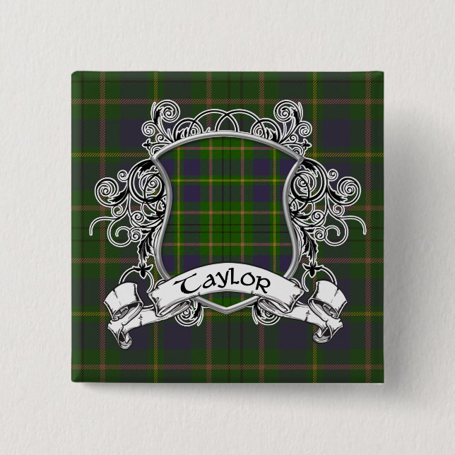 Taylor-Tartan-Schild Button (Vorderseite)