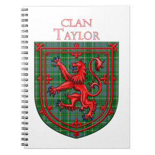 Taylor Tartan Scottish Kariert Lion Rampant Notizblock