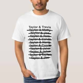 Taylor & Travis 02 (Black Text / Black Line) T-Shirt