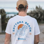 TAYTONA STRAND FLORIDA SOMMERWELLEN URLAUB T-Shirt<br><div class="desc">DAYTONA BEACH FLORIDA SOMMER WAVES VACATION - Dieses Vintage Design Daytona Beach Design mit einem Sonnenuntergang der Silhouette,  Möwen und line-fertigen Wellen,  um an einen Frühlings-oder Winterurlaub in Florida erinnern. Dieses Tee ist auch eine tolle Geschenkidee für diejenigen,  die Daytona Beach Florida Liebe.</div>