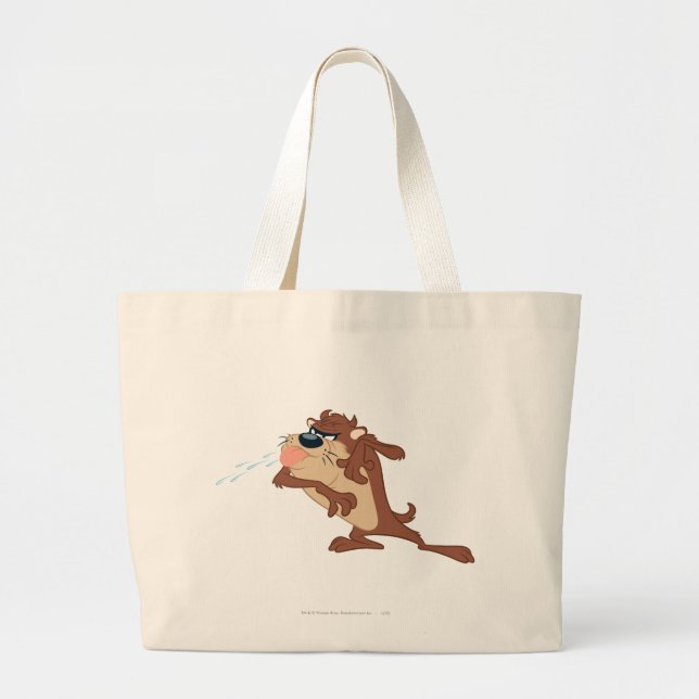 TAZ™, der die Zunge heraushält Jumbo Stoffbeutel (Vorne)